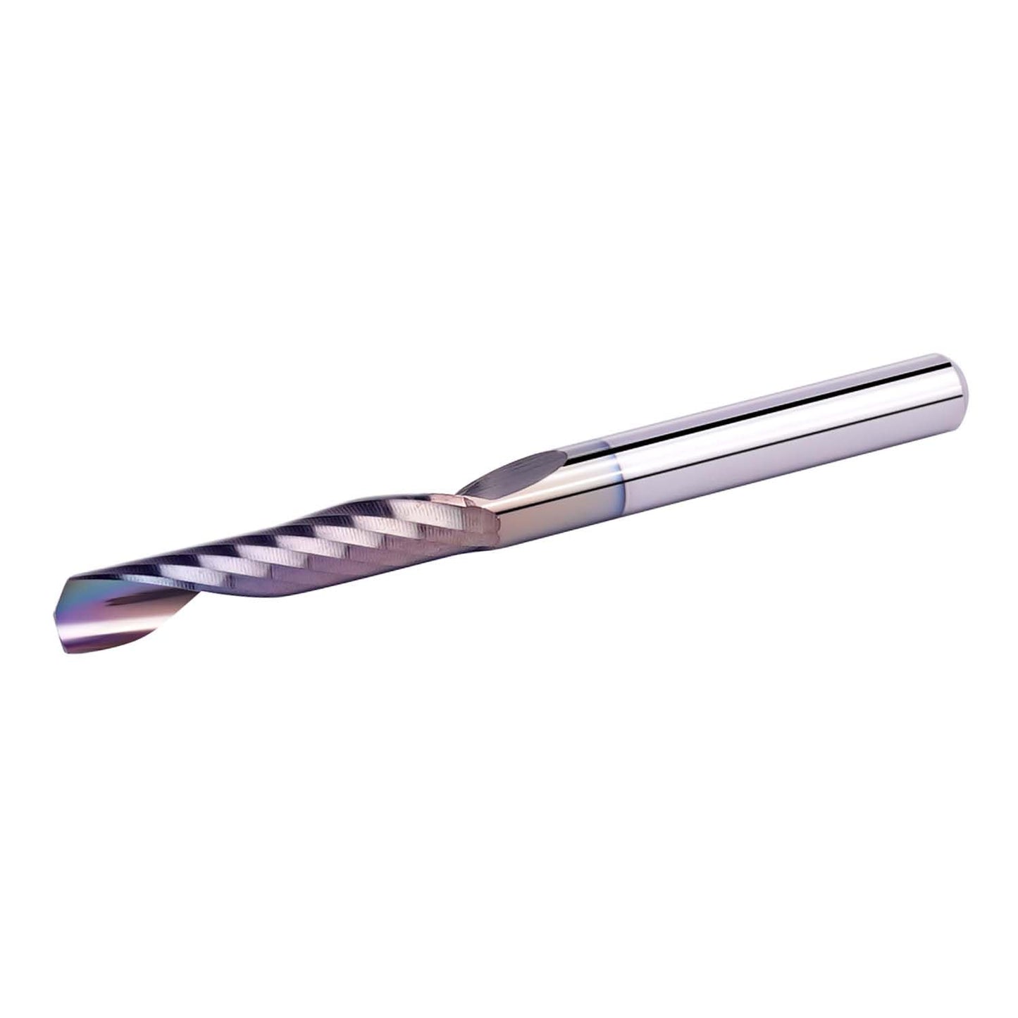 SpeTool 1/4 Shank Single Flute Router Bit with Extra Long Life Coating ,Solid Carbide O Flute End Mill Spiral Upcut Bit for CNC Aluminum Cutter
