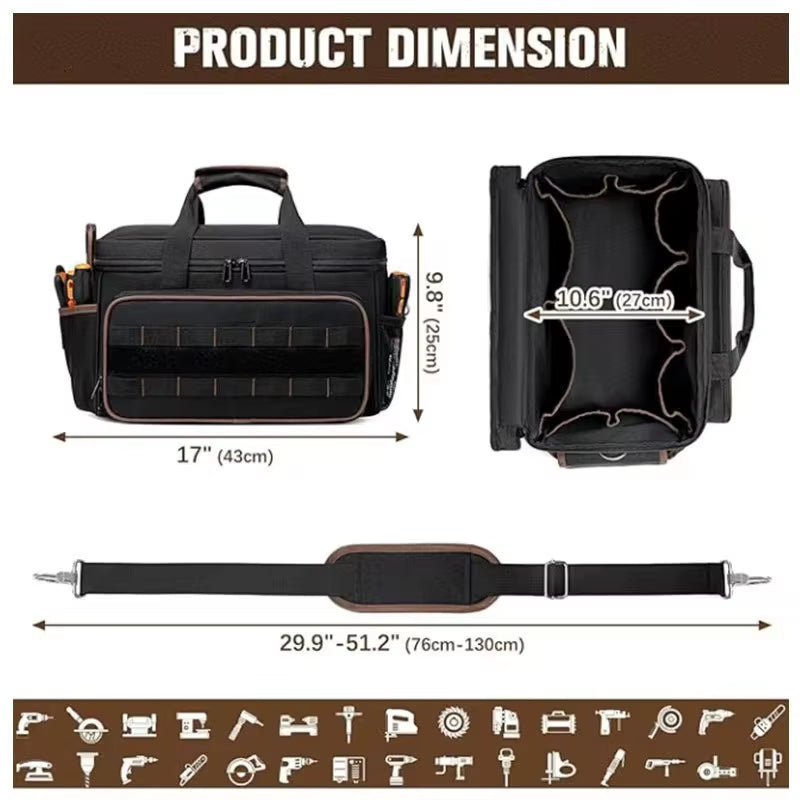 DGEV Tool Tote, Tool Bag Organizer, Electrician Tool Bag, Tool Bag, Tool Caddy, Tool Bags for Electricians