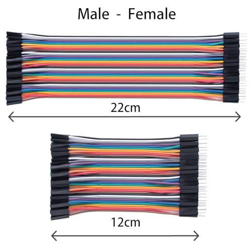 10cm 240pcs Breadboard Jumper Wires Cable Kit Male to Female, Male to Male, Female to Female Compatible with Arduino Projects and Raspberry Pi