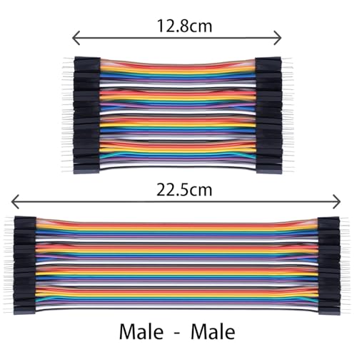 10cm 240pcs Breadboard Jumper Wires Cable Kit Male to Female, Male to Male, Female to Female Compatible with Arduino Projects and Raspberry Pi