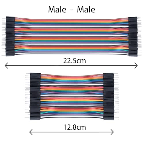 10cm 240pcs Breadboard Jumper Wires Cable Kit Male to Female, Male to Male, Female to Female Compatible with Arduino Projects and Raspberry Pi