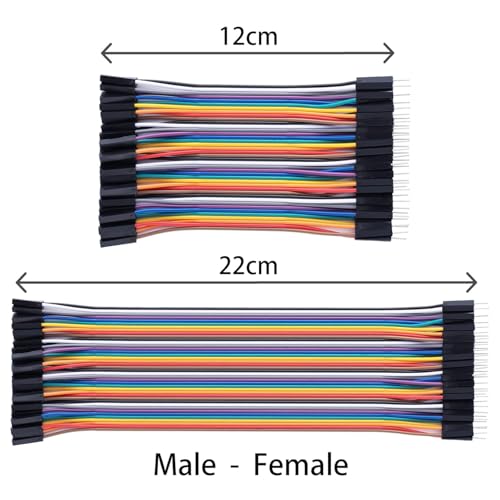 10cm 240pcs Breadboard Jumper Wires Cable Kit Male to Female, Male to Male, Female to Female Compatible with Arduino Projects and Raspberry Pi