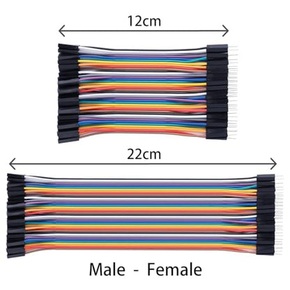 10cm 240pcs Breadboard Jumper Wires Cable Kit Male to Female, Male to Male, Female to Female Compatible with Arduino Projects and Raspberry Pi