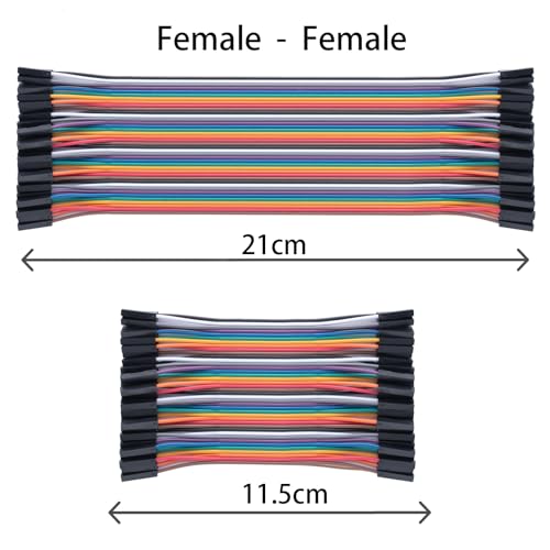 10cm 240pcs Breadboard Jumper Wires Cable Kit Male to Female, Male to Male, Female to Female Compatible with Arduino Projects and Raspberry Pi