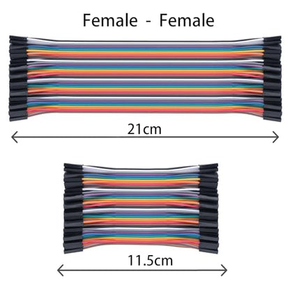 10cm 240pcs Breadboard Jumper Wires Cable Kit Male to Female, Male to Male, Female to Female Compatible with Arduino Projects and Raspberry Pi