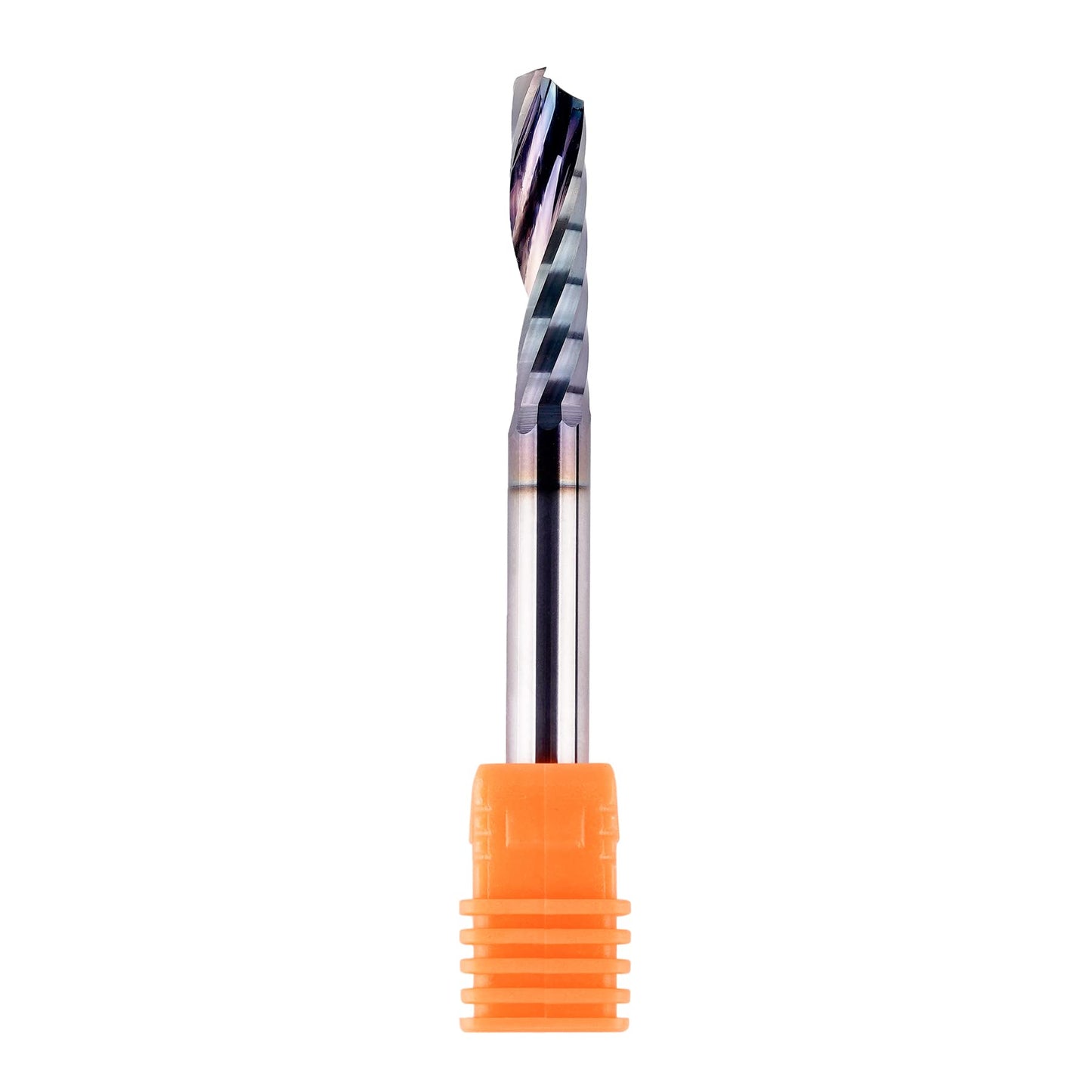 SpeTool 1/4 Shank Single Flute Router Bit with Extra Long Life Coating ,Solid Carbide O Flute End Mill Spiral Upcut Bit for CNC Aluminum Cutter