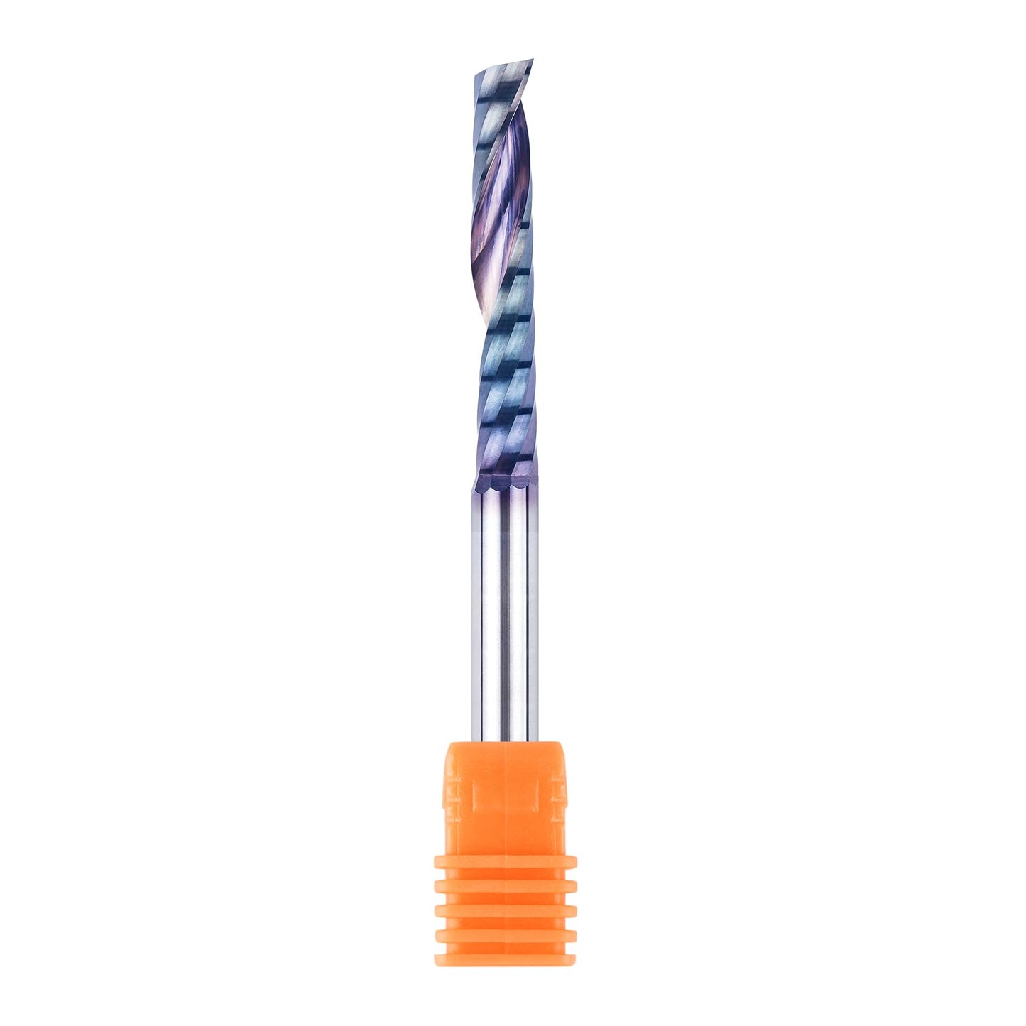 SpeTool 1/4 Shank Single Flute Router Bit with Extra Long Life Coating ,Solid Carbide O Flute End Mill Spiral Upcut Bit for CNC Aluminum Cutter