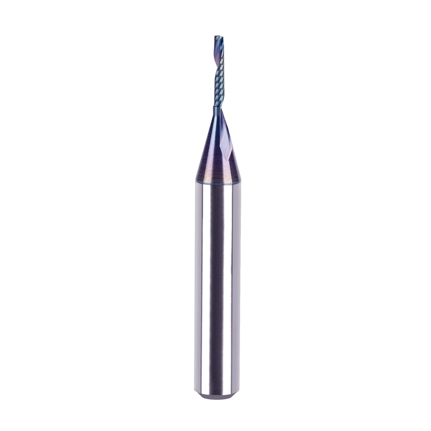 SpeTool 1/4 Shank Single Flute Router Bit with Extra Long Life Coating ,Solid Carbide O Flute End Mill Spiral Upcut Bit for CNC Aluminum Cutter