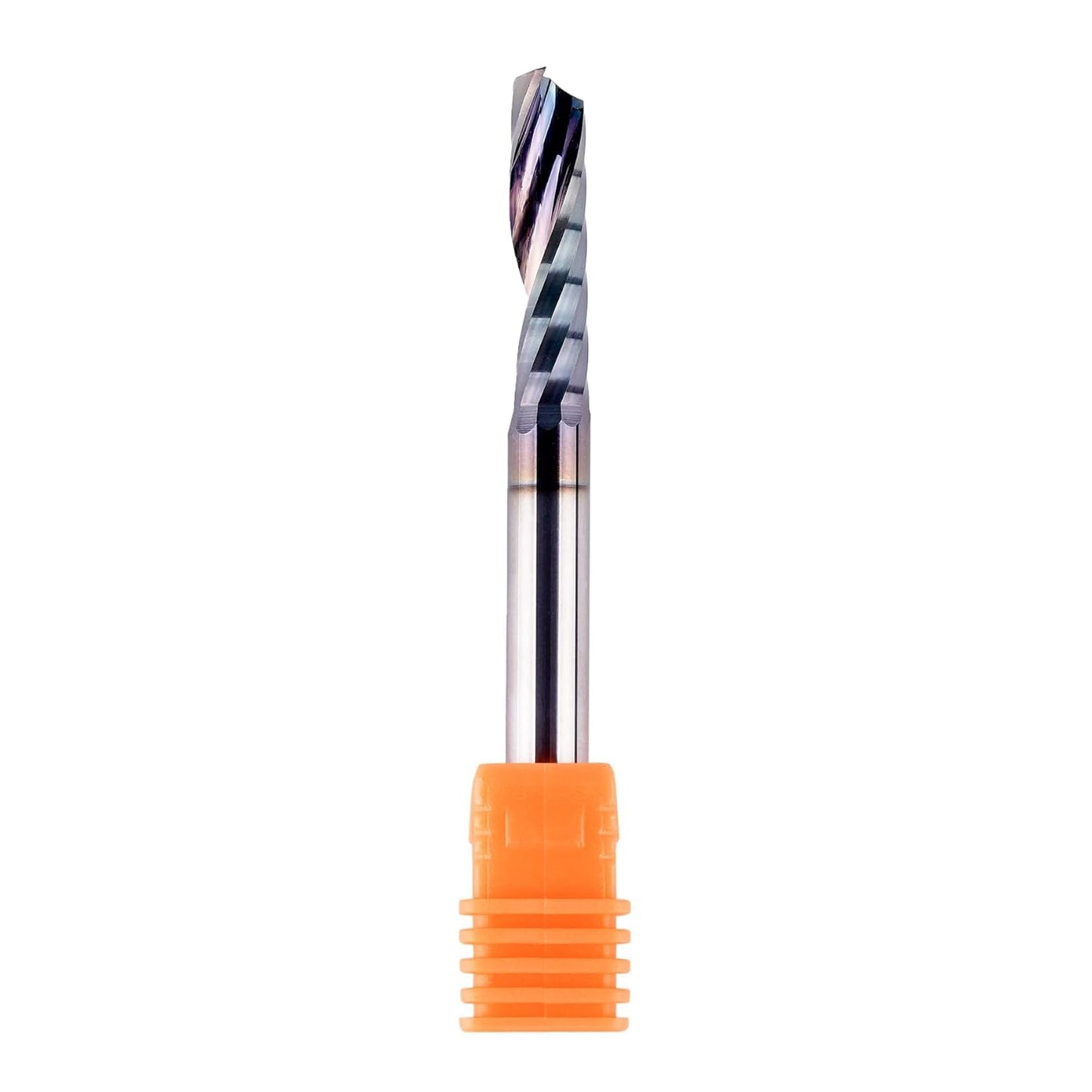 SpeTool 1/4 Shank Single Flute Router Bit with Extra Long Life Coating ,Solid Carbide O Flute End Mill Spiral Upcut Bit for CNC Aluminum Cutter