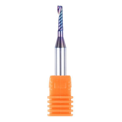 SpeTool 1/4 Shank Single Flute Router Bit with Extra Long Life Coating ,Solid Carbide O Flute End Mill Spiral Upcut Bit for CNC Aluminum Cutter