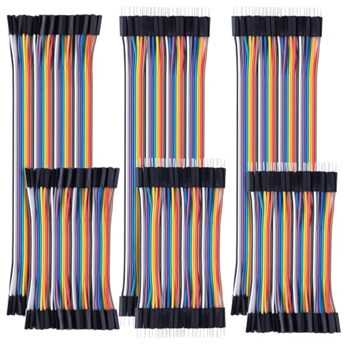 10cm 240pcs Breadboard Jumper Wires Cable Kit Male to Female, Male to Male, Female to Female Compatible with Arduino Projects and Raspberry Pi