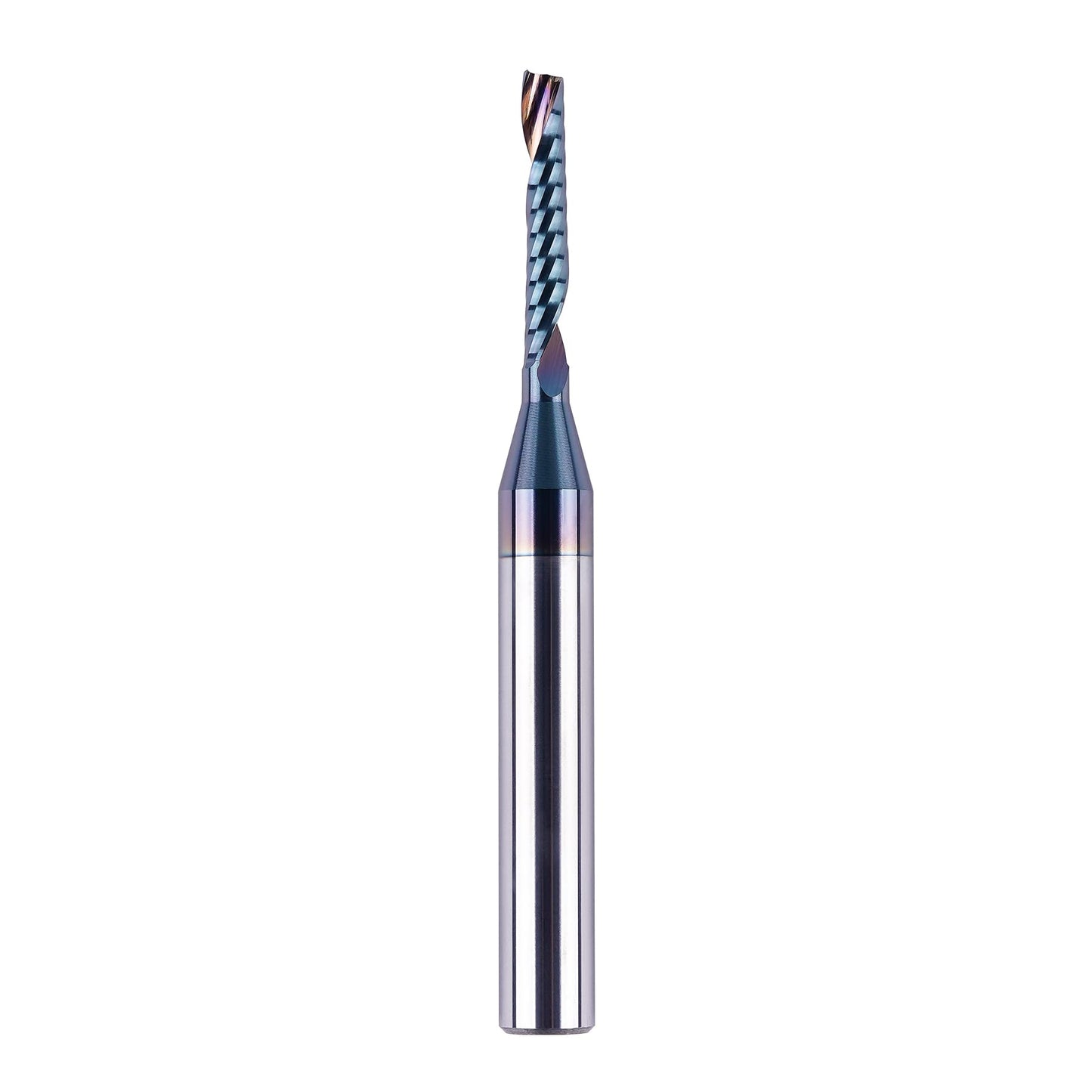 SpeTool 1/4 Shank Single Flute Router Bit with Extra Long Life Coating ,Solid Carbide O Flute End Mill Spiral Upcut Bit for CNC Aluminum Cutter