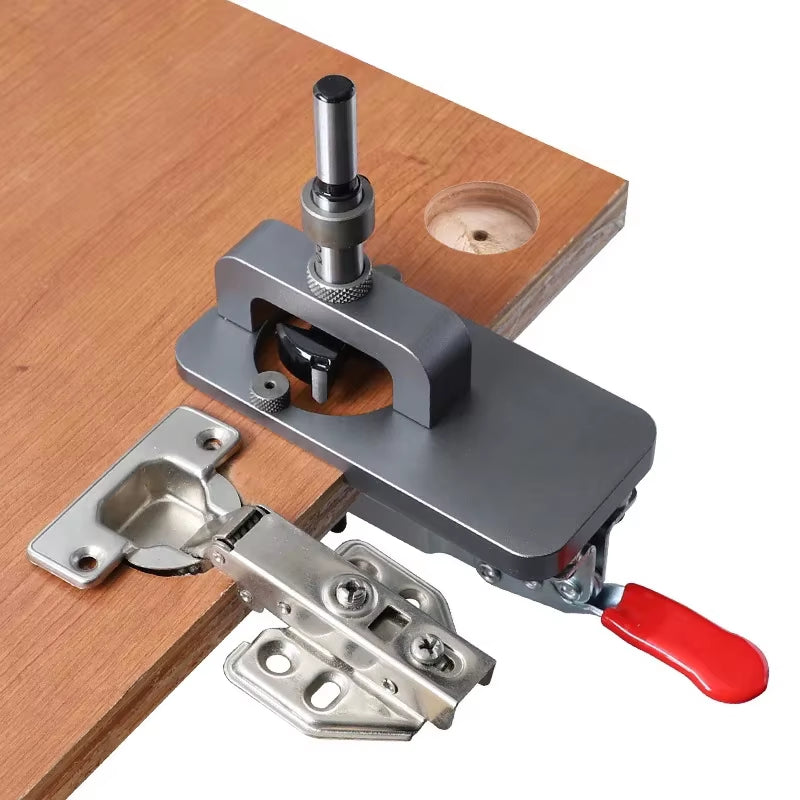 Woodworking Hole Drilling Guide Locator 35Mm Hinge Boring Jig with Fixture Aluminum Plastic Hole Opener Template Door Cabinets