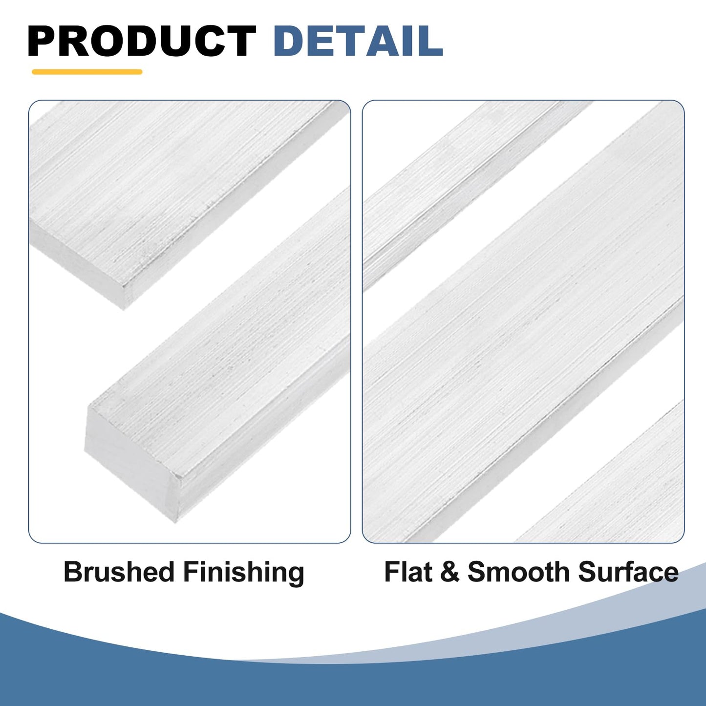 MECCANIXITY Square Aluminum Flat Bar, 1Pcs 3/8" Thick 3" Width 8" Length 6061 Aluminum Flat Plate, 10 x 75 x 203mm T6511 Solid New Mill Stock for Industrial