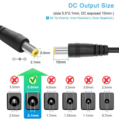 12V 5A Power Supply, AC 120V to DC12V 5.5x2.1mm Jack Converter, 12 Volt LED Driver 60W Adapter Transformer for Strip Lights, Surveillance Cameras, External HDD, Monitor, CCTV (Pack of 1)