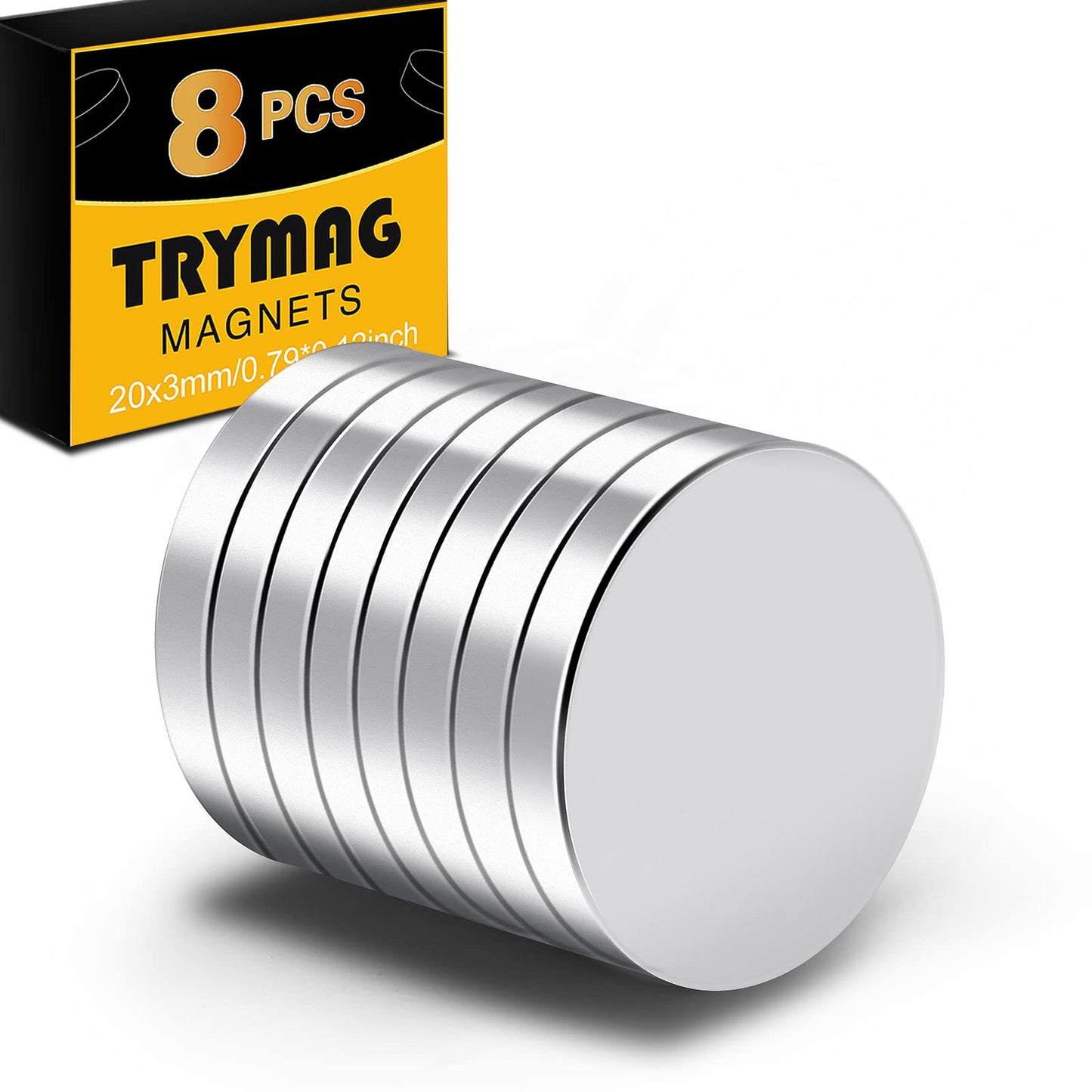 TRYMAG 5x3mm 80Pcs Small Refrigerator Magnets, Tiny Rare Earth Magnets Small Disc Magnet for Fridge, Whiteboard, Billboard, Dry Erase Board, Office Magnet