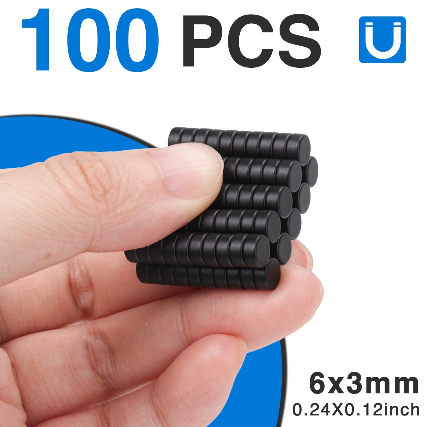 TRYMAG 5x3mm 80Pcs Small Refrigerator Magnets, Tiny Rare Earth Magnets Small Disc Magnet for Fridge, Whiteboard, Billboard, Dry Erase Board, Office Magnet