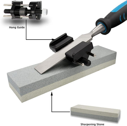 Amazon Basics 8-Piece Wood Carving Chisel Set with Honing Guide, Sharpening Stone and Storage Case