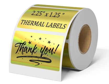 2 Inch Circle Holographic Thermal Label 400pcs Thermal Printer Stickers, Silver Printable Thermal Label for Small Business Logo Design Waterproof Round Stickers Roll