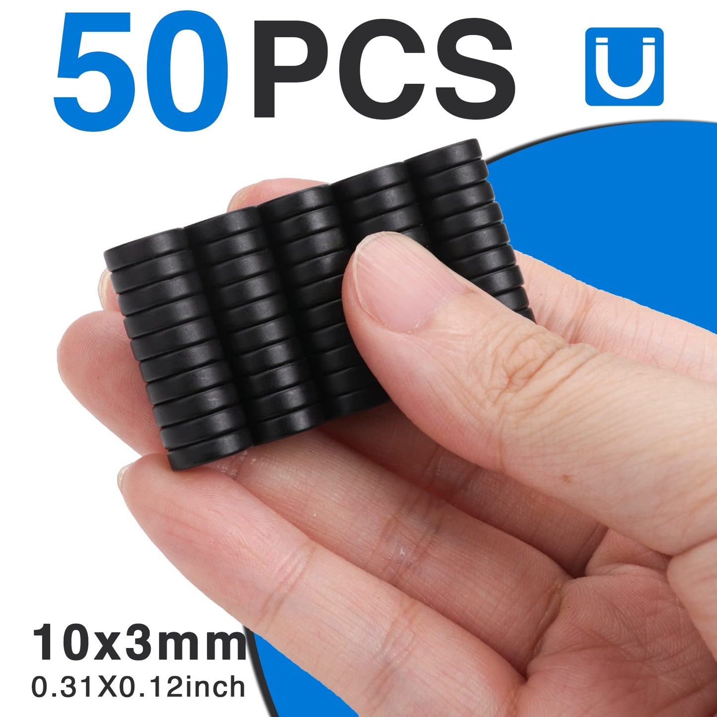 TRYMAG 5x3mm 80Pcs Small Refrigerator Magnets, Tiny Rare Earth Magnets Small Disc Magnet for Fridge, Whiteboard, Billboard, Dry Erase Board, Office Magnet