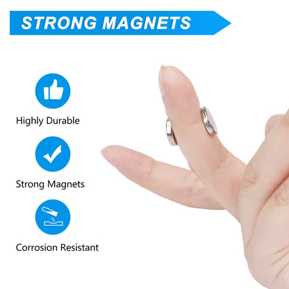 TRYMAG 5x3mm 80Pcs Small Refrigerator Magnets, Tiny Rare Earth Magnets Small Disc Magnet for Fridge, Whiteboard, Billboard, Dry Erase Board, Office Magnet