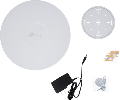 TP-Link Omada Business WiFi 6 AX5400 2.5G Ceiling Mount Access Point (EAP670) - Support Mesh, OFDMA, Seamless Roaming, HE160 & MU-MIMO, SDN Integrated, Cloud Access & Omada App, PoE+ Powered, White