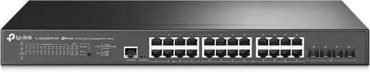 TP-Link Jetstream 24-Port 2.5GBASE-T, 4 10GE SFP+ L2+ Managed Switch with 16-Port PoE+ & 8-Port PoE++ (TL-SG3428XPP-M2) - 24× 2.5 Gbps Ports, Omada SDN Integrated, Cloud Access, Robust Security & QoS