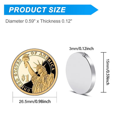 TRYMAG 5x3mm 80Pcs Small Refrigerator Magnets, Tiny Rare Earth Magnets Small Disc Magnet for Fridge, Whiteboard, Billboard, Dry Erase Board, Office Magnet