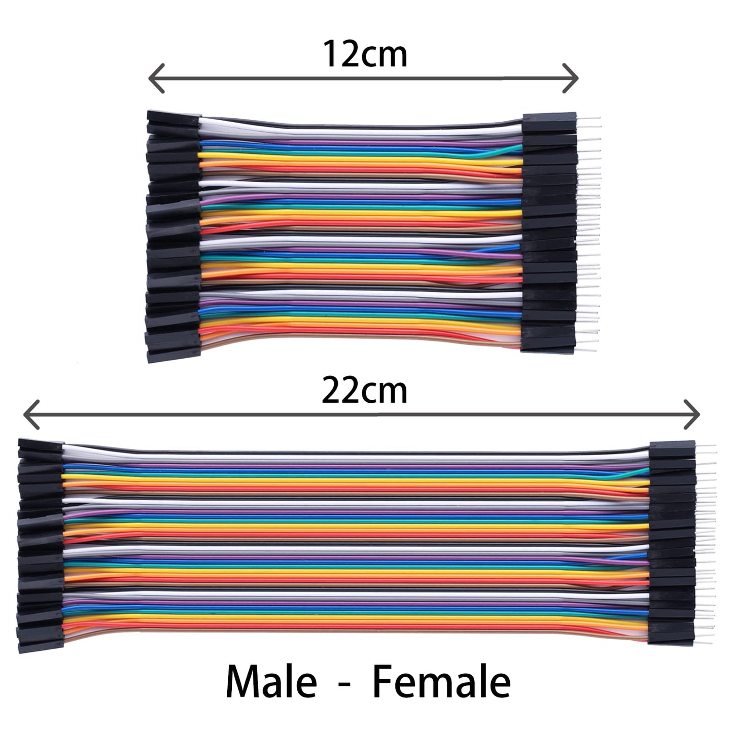 10cm 240pcs Breadboard Jumper Wires Cable Kit Male to Female, Male to Male, Female to Female Compatible with Arduino Projects and Raspberry Pi