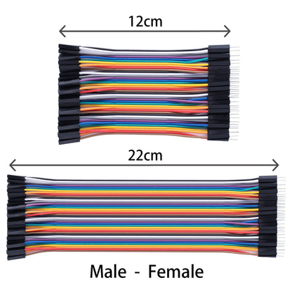 10cm 240pcs Breadboard Jumper Wires Cable Kit Male to Female, Male to Male, Female to Female Compatible with Arduino Projects and Raspberry Pi