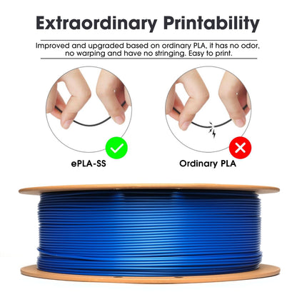 eSUN PLA Filament 1.75mm, PLA Basic 3D Printer Filament Dimensional Accuracy +/- 0.05mm, 1KG Spool (2.2 LBS) Speedy PLA Filament for 3D Printers, Grey