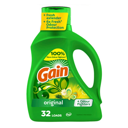 Gain Aroma Boost Liquid Laundry Detergent, Original Scent, HE Compatible, 107 Loads, 4.55L
