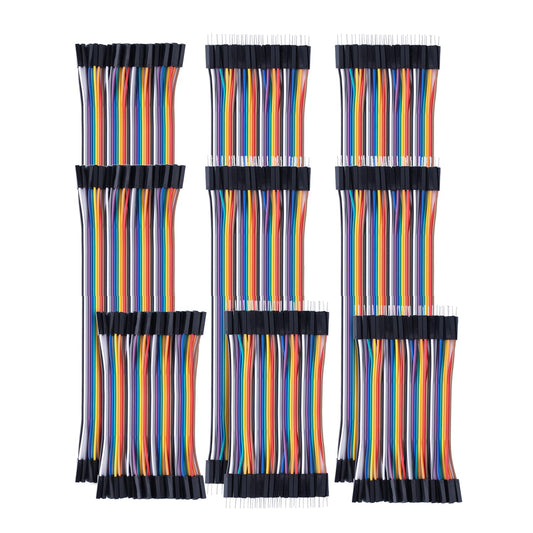 10cm 240pcs Breadboard Jumper Wires Cable Kit Male to Female, Male to Male, Female to Female Compatible with Arduino Projects and Raspberry Pi
