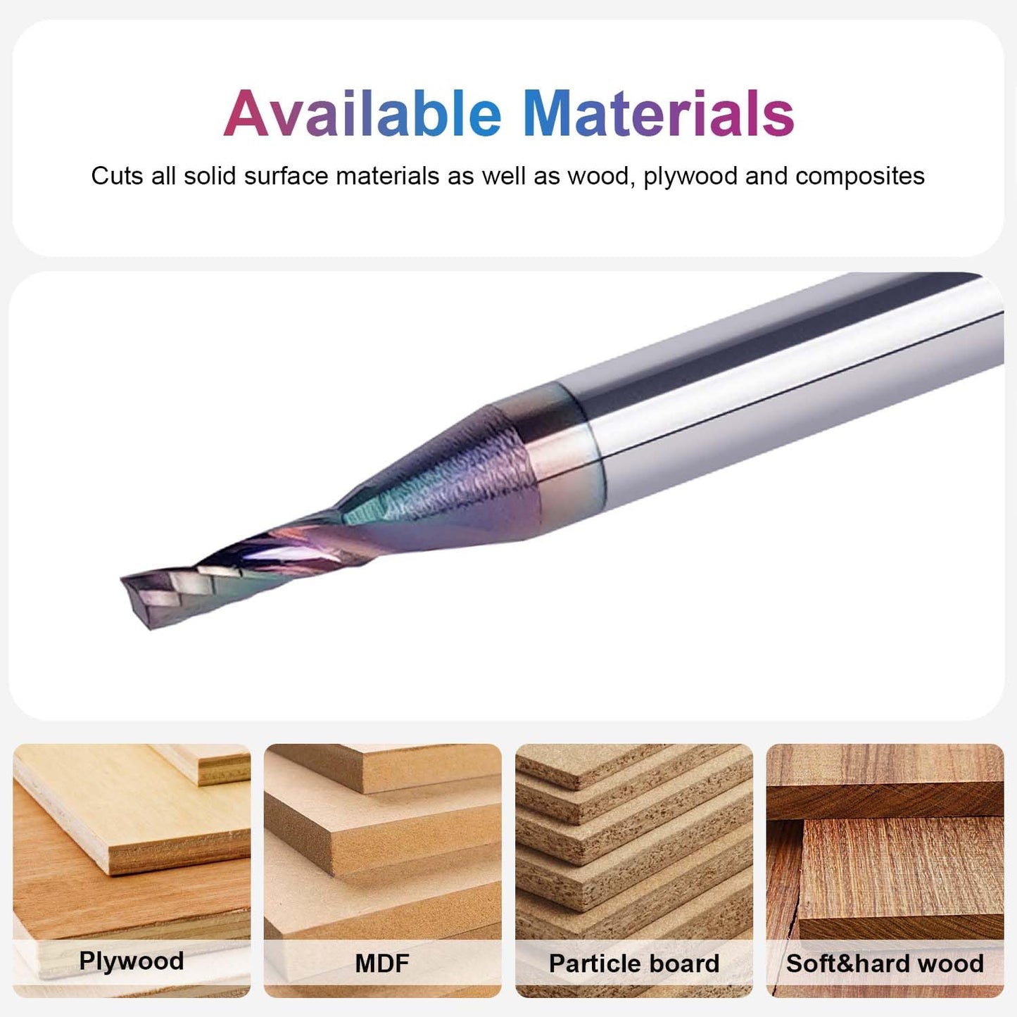 SpeTool 1/4 Shank Single Flute Router Bit with Extra Long Life Coating ,Solid Carbide O Flute End Mill Spiral Upcut Bit for CNC Aluminum Cutter