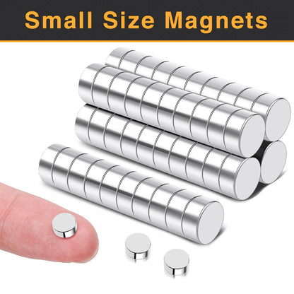 TRYMAG 5x3mm 80Pcs Small Refrigerator Magnets, Tiny Rare Earth Magnets Small Disc Magnet for Fridge, Whiteboard, Billboard, Dry Erase Board, Office Magnet