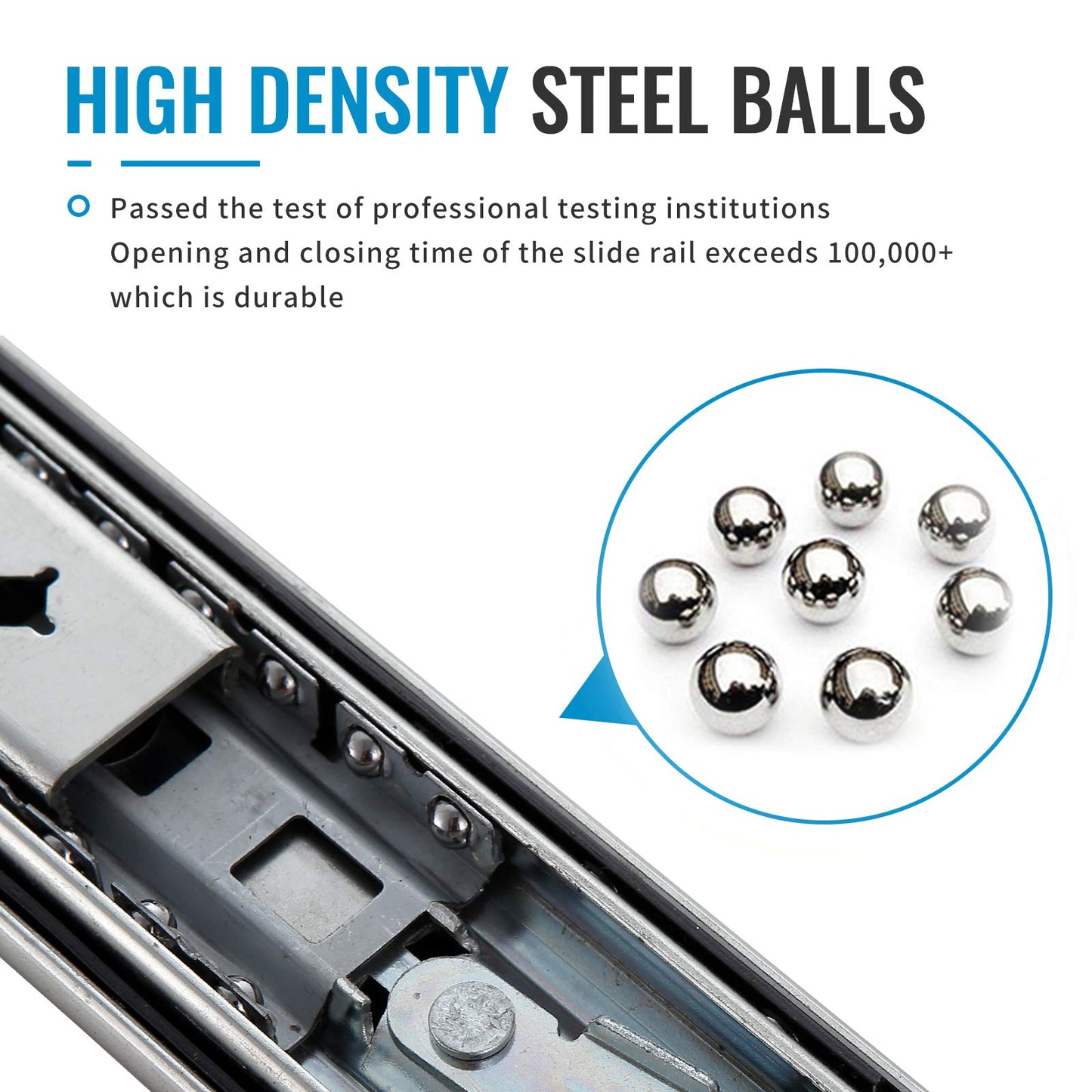 SHUHANG Heavy Duty Drawer Slides Full Extension 12 14 16 18 20 22 24 26 28 30 32 34 36 38 40 Inch (51mm -Without Lock, 34 inch)