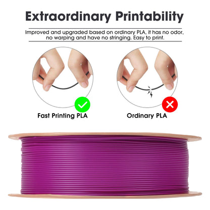 eSUN PLA Filament 1.75mm, PLA Basic 3D Printer Filament Dimensional Accuracy +/- 0.05mm, 1KG Spool (2.2 LBS) Speedy PLA Filament for 3D Printers, Grey