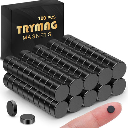 TRYMAG 5x3mm 80Pcs Small Refrigerator Magnets, Tiny Rare Earth Magnets Small Disc Magnet for Fridge, Whiteboard, Billboard, Dry Erase Board, Office Magnet