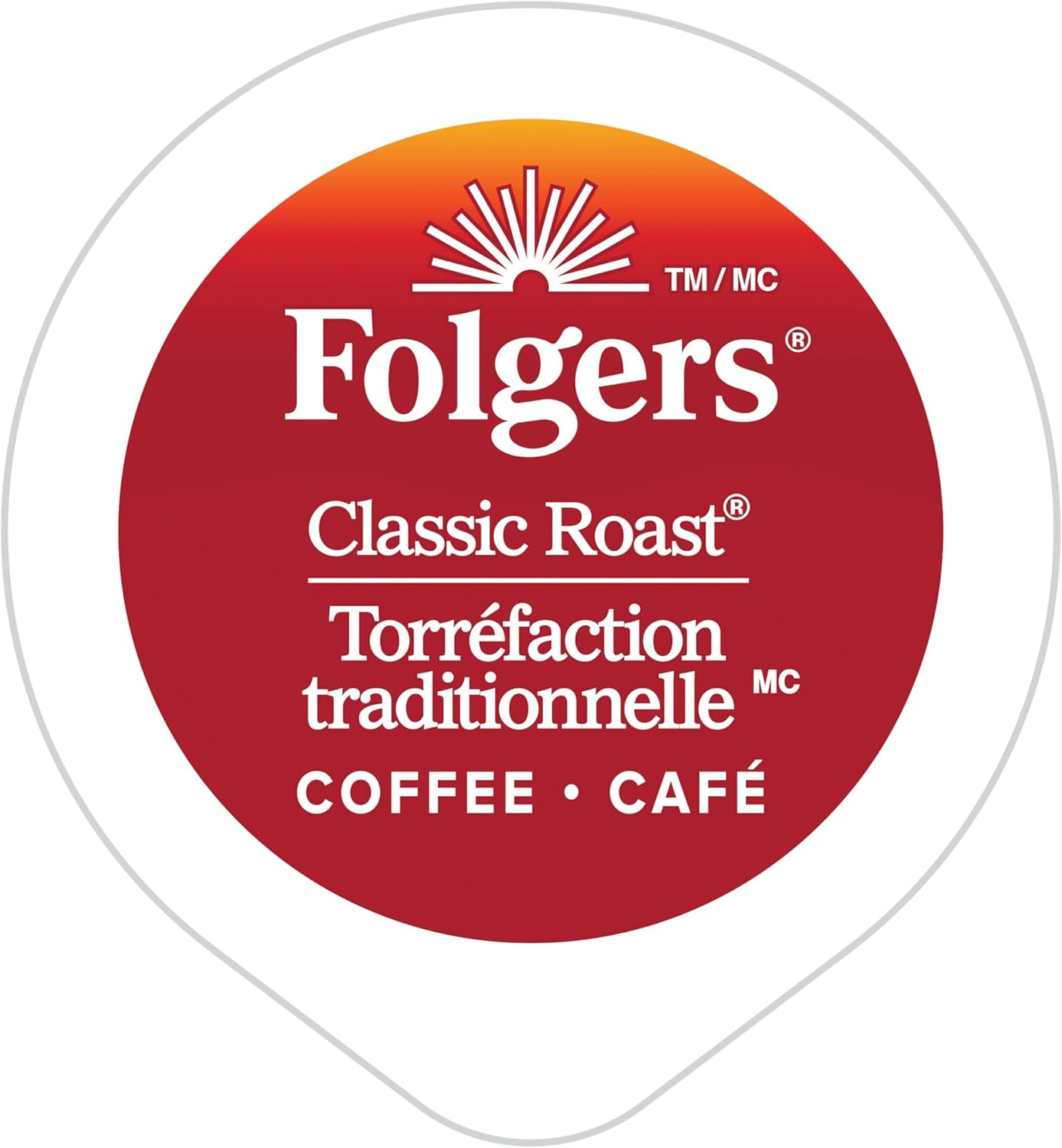 Folgers Classic Roast Medium Coffee Pods, Single Serve One Cup Pods made with Arabica Beans for Hot or Iced Drinks, 12 Count (Pack of 1)
