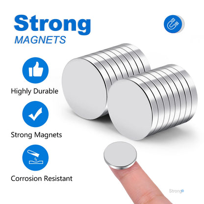 TRYMAG 5x3mm 80Pcs Small Refrigerator Magnets, Tiny Rare Earth Magnets Small Disc Magnet for Fridge, Whiteboard, Billboard, Dry Erase Board, Office Magnet