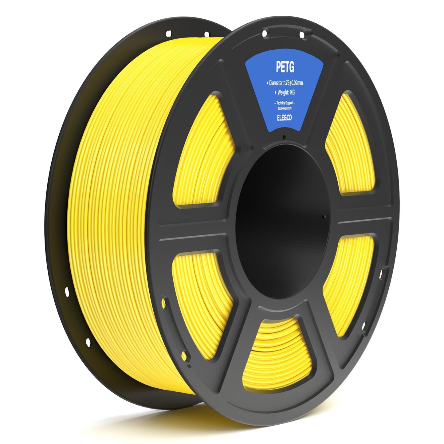 ELEGOO PETG 1.75 mm Black 4 Pack 1kg Spools (2.2 lbs), 3D Printing Filament Dimensional Accuracy +/- 0.02 mm, Fits for Most FDM 3D Printers
