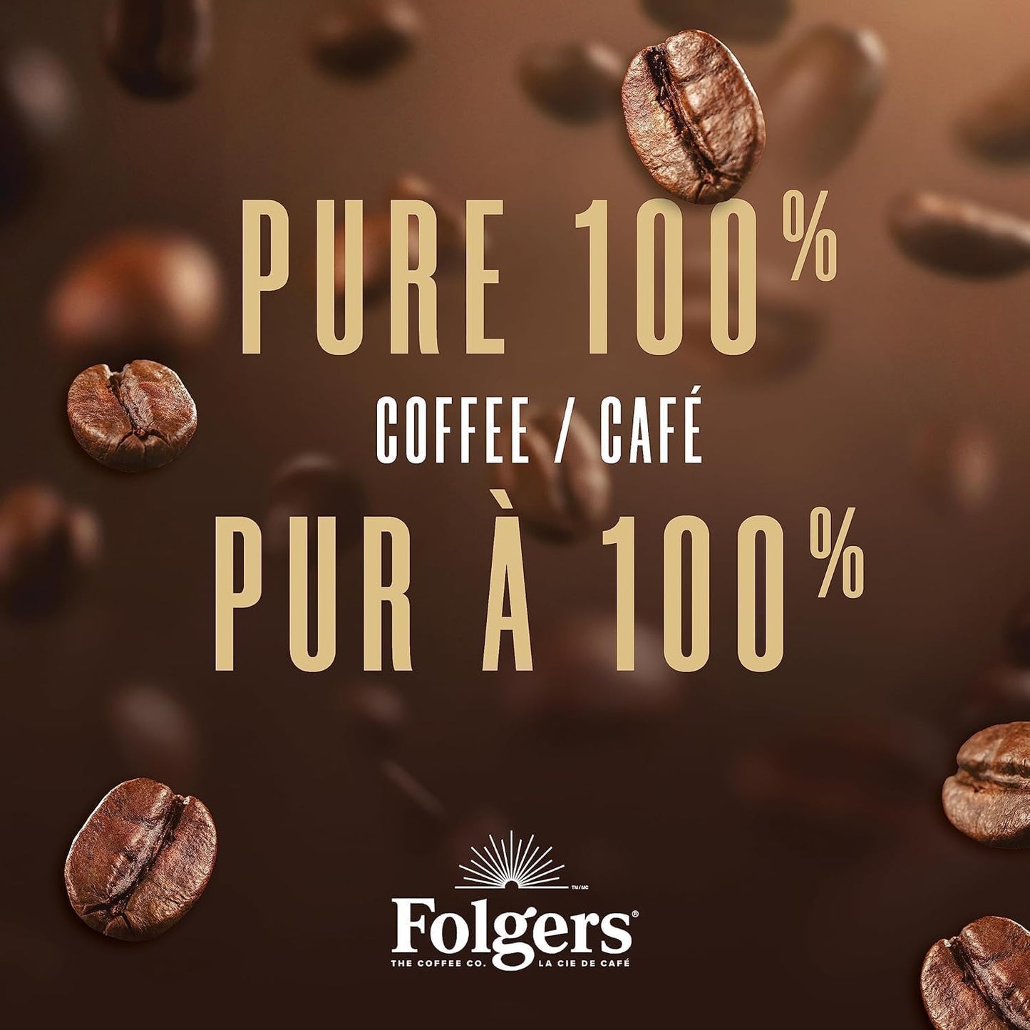 Folgers Classic Roast Medium Coffee Pods, Single Serve One Cup Pods made with Arabica Beans for Hot or Iced Drinks, 12 Count (Pack of 1)