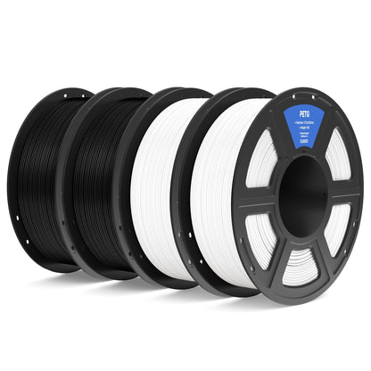 ELEGOO PETG 1.75 mm Black 4 Pack 1kg Spools (2.2 lbs), 3D Printing Filament Dimensional Accuracy +/- 0.02 mm, Fits for Most FDM 3D Printers