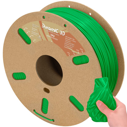DURAMIC 3D TPU Filament 1.75mm Black, TPU Flexible Filament 95A, Soft TPU 3D Printing Filament, 1kg Spool, Dimensional Accuracy +/- 0.05mm, Black 1 Pack