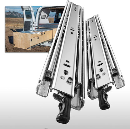 SHUHANG Heavy Duty Drawer Slides Full Extension 12 14 16 18 20 22 24 26 28 30 32 34 36 38 40 Inch (51mm -Without Lock, 34 inch)