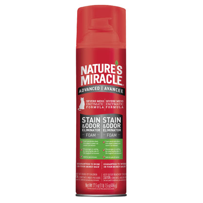 Nature’s Miracle Advanced Stain and Odor Eliminator Cat, 32 Ounces, 1 Gallon, Pour, Fresh Scent, Severe Mess Enzymatic Formula For Tough Pet Messes