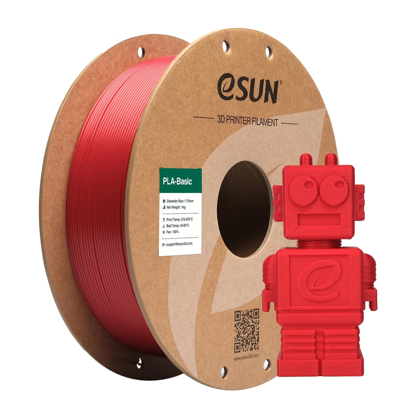 eSUN PLA Filament 1.75mm, PLA Basic 3D Printer Filament Dimensional Accuracy +/- 0.05mm, 1KG Spool (2.2 LBS) Speedy PLA Filament for 3D Printers, Grey