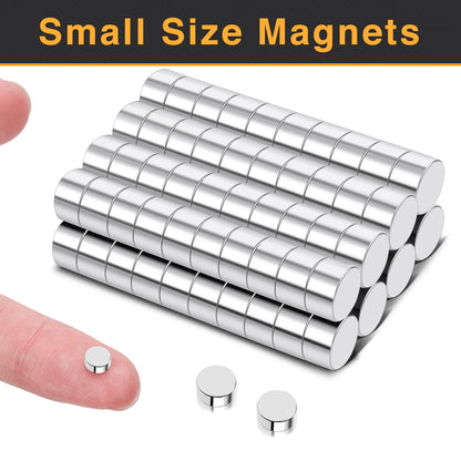 TRYMAG 5x3mm 80Pcs Small Refrigerator Magnets, Tiny Rare Earth Magnets Small Disc Magnet for Fridge, Whiteboard, Billboard, Dry Erase Board, Office Magnet