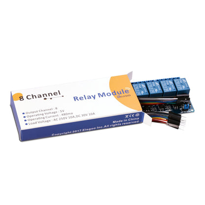 ELEGOO 4 Channel DC 5V Relay Module with Optocoupler for Arduino UNO R3 MEGA 1280 DSP ARM PIC AVR STM32 Raspberry Pi