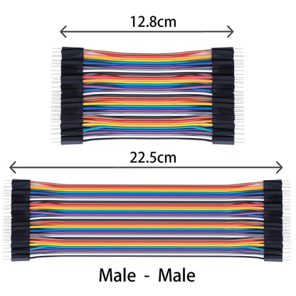 10cm 240pcs Breadboard Jumper Wires Cable Kit Male to Female, Male to Male, Female to Female Compatible with Arduino Projects and Raspberry Pi